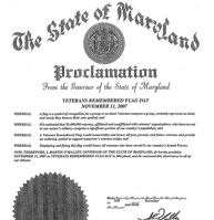 Maryland State Proclamation